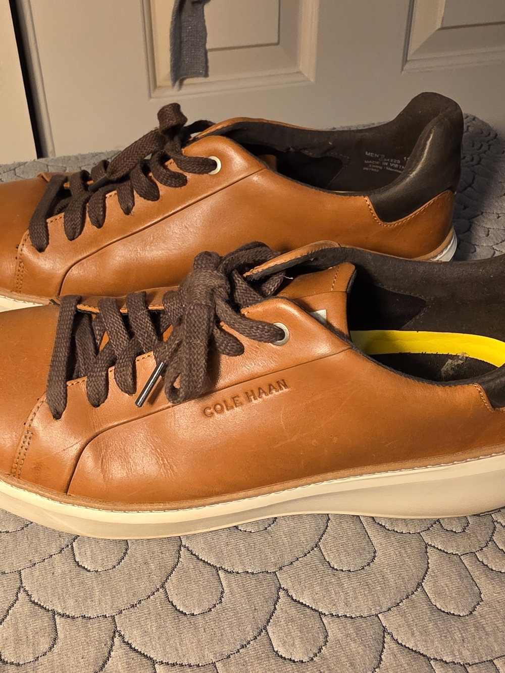 Cole Haan GrandPro Topspin Men’s Tan Leather Lace-Up Sneakers